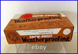 Vintage Store Display 1973 Snow-Proof Leather Tin 12pc Master Case Livonia NY