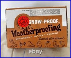 Vintage Store Display 1973 Snow-Proof Leather Tin 12pc Master Case Livonia NY