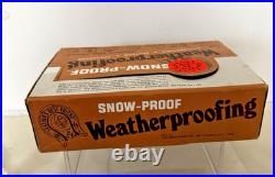 Vintage Store Display 1973 Snow-Proof Leather Tin 12pc Master Case Livonia NY