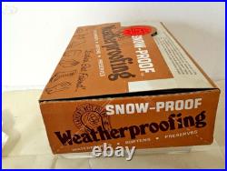 Vintage Store Display 1973 Snow-Proof Leather Tin 12pc Master Case Livonia NY