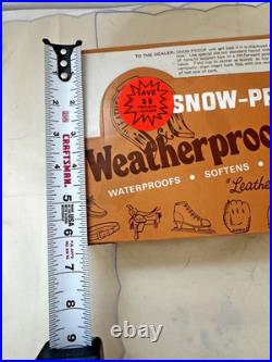 Vintage Store Display 1973 Snow-Proof Leather Tin 12pc Master Case Livonia NY