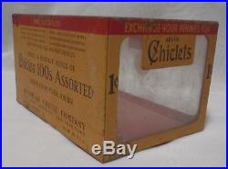 Vintage Store Display Adams Chiclets metal & glass container