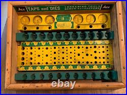 Vintage Store Display Case Ace Henry Hanson Taps & Dies Wood Case