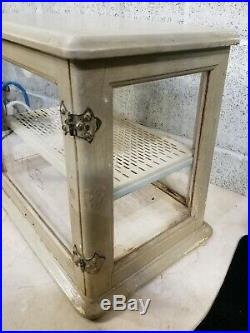 Vintage Store Display Case Wood Glass Industerial, Commercial Counter Top