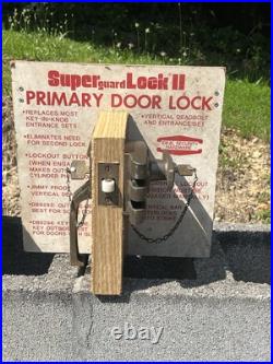 Vintage Store Display Door Lock SUPERguard Lock II MCM WithKeys Free Shipping