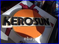 Vintage Store Display Kero-Sun Kerosun 2 sided man cave decor Advertising Sign
