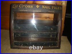 Vintage Store Display La Cross Nail Files, Tweezers, Sissors, Nippers