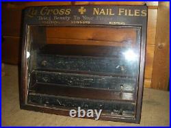 Vintage Store Display La Cross Nail Files, Tweezers, Sissors, Nippers