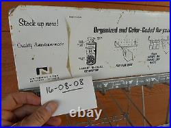 Vintage Store Display National Lock Organize Rack Shelf Metal Wire Flea Market