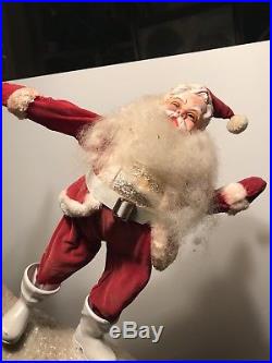 Vintage Store Display Santa Riding Rudolph Harold Gale Santa Claus Christmas