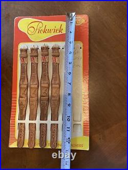 Vintage Store Display Sign Pickwick Leather Watch Band Straps Cowen Western