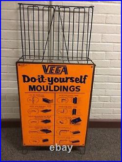 Vintage Store Display Vega Do It Yourself Mouldings Broom Mop Yard Stick Holder