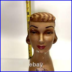 Vintage Store? Optomatrist Display Lady 1940s Mannequin Head Bust VERY RARE 40s