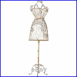 Vintage Style Distressed Metal Wire Dress Form Mannequin Boutique Store Display