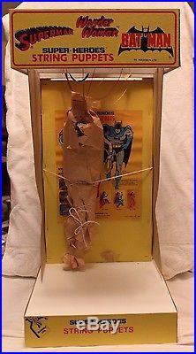 Vintage Superman String Puppet Store Display Superheroes Puppet Demonstrator
