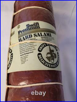 Vintage Swift Meats Premium Hard Salami Hanging Plastic Store Display