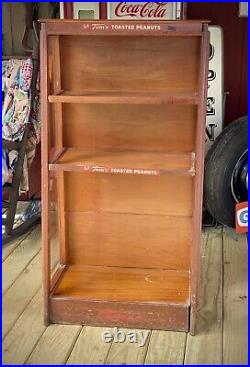 Vintage TOM'S TOASTED PEANUTS Antique Store Shelf Advertising Display