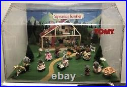 Vintage TOMY Sylvanian Families Originals Lot Store Display Raccoons Bunny Bears