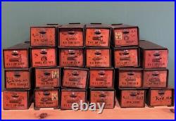 Vintage TOOLS Dorman Add-A-Bin 22 Drawer Metal Parts Cabinet Store Display Sign