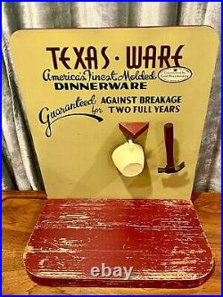 Vintage Texas Ware Animated General Store Display Advertising Mechanical WORKS
