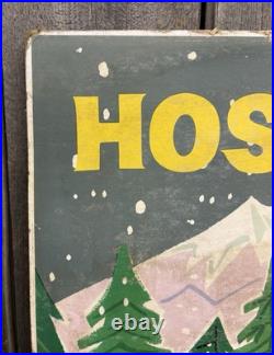 Vintage Thanksgiving Themed HOSTESS CAKES Grocery Store Display Advertising Sign