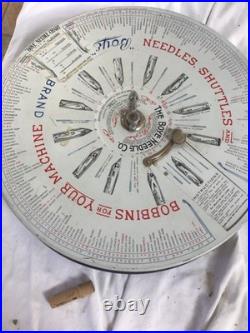 Vintage The Boye Needle Co. Needle and Shuttles Case, Store Display with 50 Tubes