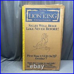 Vintage The Lion King DVD Disney Video Store Display Standee With Original Box