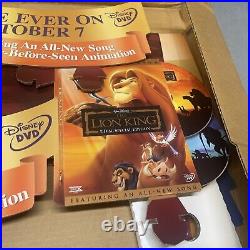 Vintage The Lion King DVD Disney Video Store Display Standee With Original Box