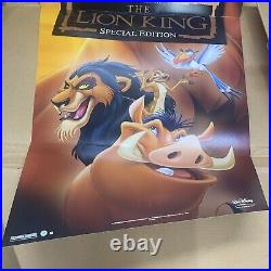 Vintage The Lion King DVD Disney Video Store Display Standee With Original Box