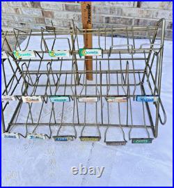 Vintage Three Tier Wire Metal Mints Display Rack Product Labels General Store