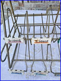 Vintage Three Tier Wire Metal Mints Display Rack Product Labels General Store