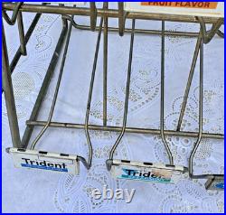 Vintage Three Tier Wire Metal Mints Display Rack Product Labels General Store