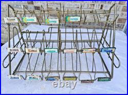 Vintage Three Tier Wire Metal Mints Display Rack Product Labels General Store