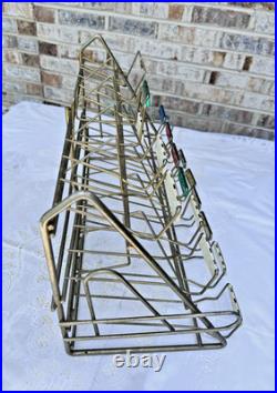 Vintage Three Tier Wire Metal Mints Display Rack Product Labels General Store