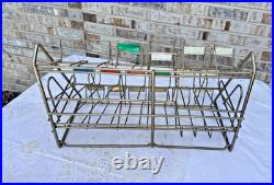 Vintage Three Tier Wire Metal Mints Display Rack Product Labels General Store