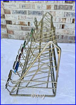 Vintage Three Tier Wire Metal Mints Display Rack Product Labels General Store