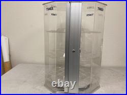 Vintage Timex 4-Tier Rotating Watch Display Case Store Counter