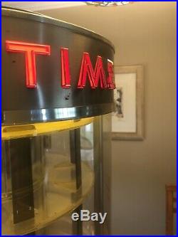 Vintage Timex Display Case Rotating Lighted WORKS