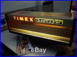 Vintage Timex Watch Display Case Store Watches Quartz