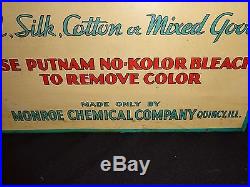 Vintage Tin Putnam General Store Advertising Dye & Tint Display Cabinet Case