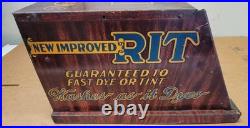 Vintage Tin Rit Dye General Country Store Advertising Display Cabinet
