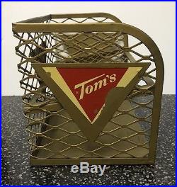 Vintage Tom's Snack Company Metal Wire Countertop Shelf (Chips, Peanuts)