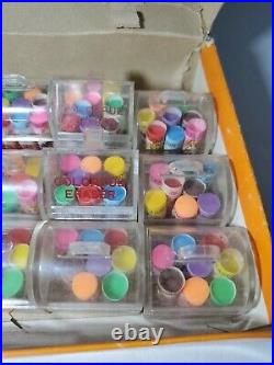 Vintage Tomcat Erasers Case of 18 Colorful Erasers New Old Stock Store Display