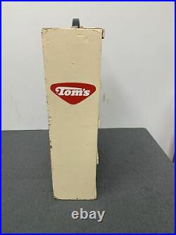 Vintage Toms Peanut Wood Display With Coin Slot White Shelf Free Shipping