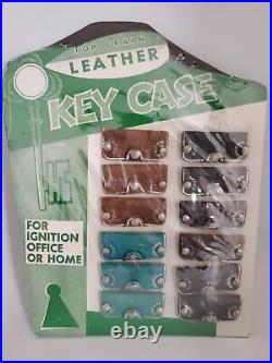Vintage Top Grain Leather Key Case Full Store Display 12 pieces total NEW