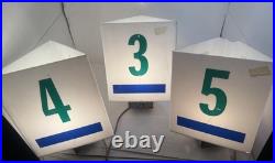 Vintage Triangle Store Grocers Advertising Display Light Signs 435 SLC Area Code