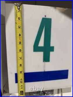 Vintage Triangle Store Grocers Advertising Display Light Signs 435 SLC Area Code