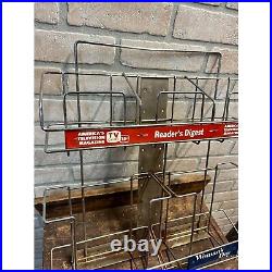 Vintage Tv Guide Reader's Digest Store Display Magazine Rack Sign Family Circle