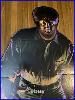 Vintage Universal Monsters Wolf Man VHS Cardboard Store Display Standee Horror