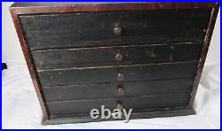 Vintage Utica NY Drop Forge & Tool Co Store Display Cabinet Five drawers XC